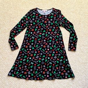 Holiday long sleeve t- shirt  dress! Like new! Size small